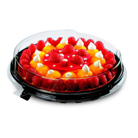 Embalagem para Bolo e Torta APET Preto Ø28,5cm (120 Uds)