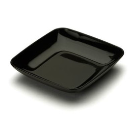 Prato Plastico Degustação Preto 6x6x1cm 