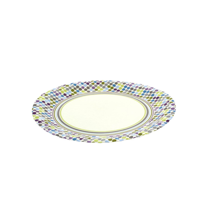 Prato Cartão Desenho Linhas e Círculos 18 cm (12 Uds) Prato Cartão Desenho Linhas e Círculos 18 cm (12 Uds)
