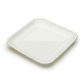 Prato Plastico Degustação Branco 6x6x1cm 