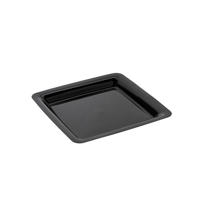Prato Rigido Quadrado Preto 18x18cm (20 Uds) Prato Rigido Quadrado Preto 18x18cm (20 Uds)
