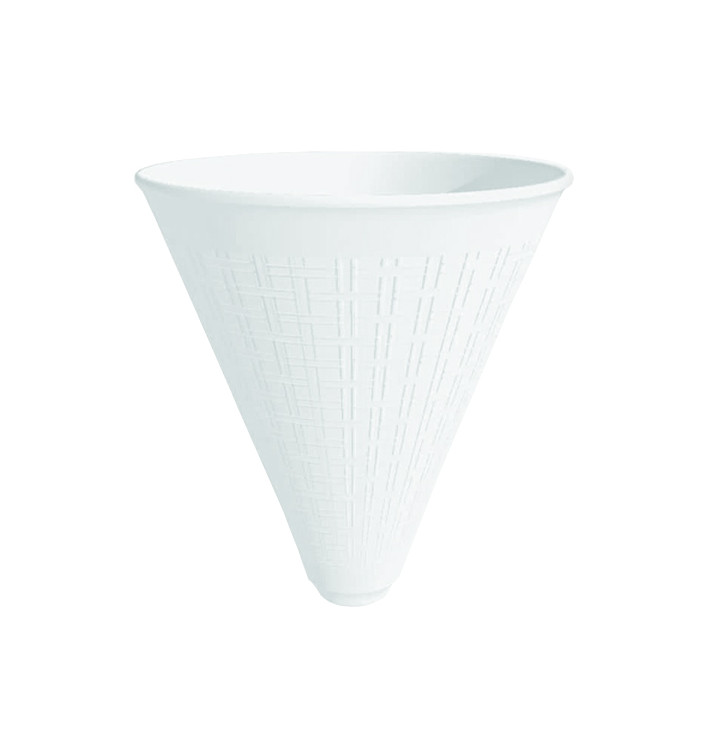 Cone Isopor para Batatas Fritas Branco 355 ml (25 Unidades)