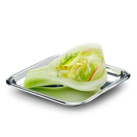 Prato Plastico Degustação Prata 6x6x1cm (50 Uds)