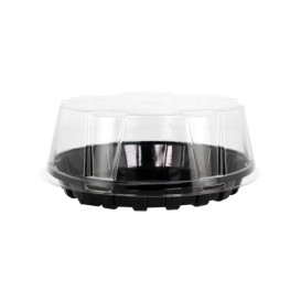 Embalagem para Bolo e Torta APET Preto Ø16cm (210 Uds)