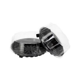 Embalagem para Bolo e Torta APET Preto Ø16cm (210 Uds)
