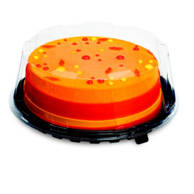 Embalagem para Bolo e Torta APET Preto Ø16cm (210 Uds)