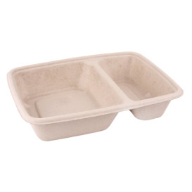 Embalagem Cana-de-açúcar PLA 2C 820ml 23x18x3cm (300 Uds)