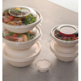 Tampa Cúpula de Plástico rPET Cristal Ø21x3cm (25 Uds)
