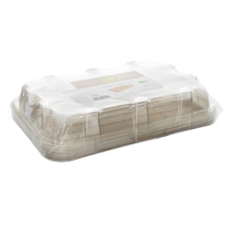 Bandejas Cana-de-açúcar com tampa 46x30x11cm (25 Uds)