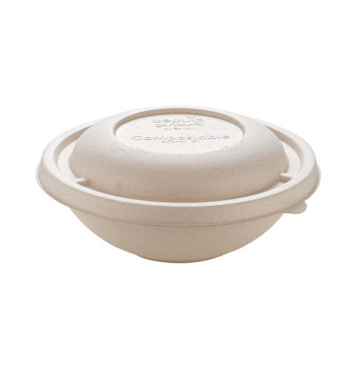 Tigela Cana-de-açúcar "Buddha" com Tampa 750ml Ø17x17cm (15 Uds) Tigela Cana-de-açúcar "Buddha" com Tampa 750ml Ø17x17cm (15 Uds)