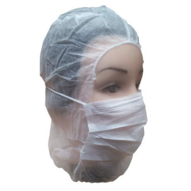 Touca Integral en Polipropileno Branco (50 Uds)