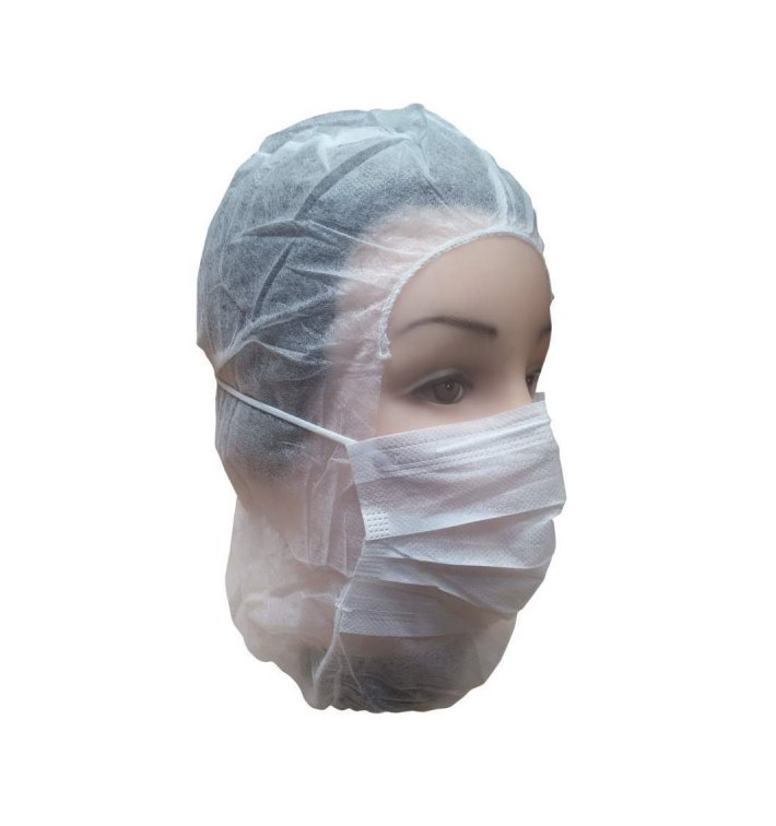 Touca Integral en Polipropileno Branco (50 Uds) Touca Integral en Polipropileno Branco (50 Uds)