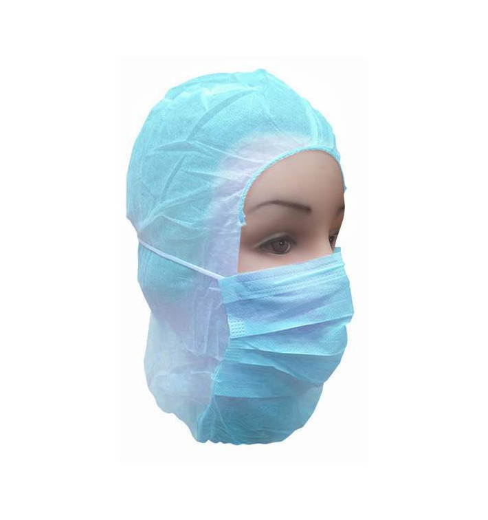 Touca Integral en Polipropileno Azul (50 Uds) Touca Integral en Polipropileno Azul (50 Uds)