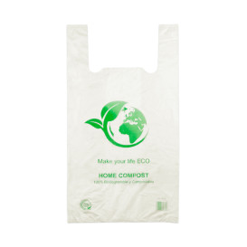 Saco Plastico Alça Biodegradável 100% 30x40 cm (100 Uds)