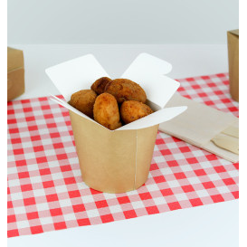 Embalagem Fechado Takeaway 100% ECO Kraft 26Oz/780ml (50 Uds)