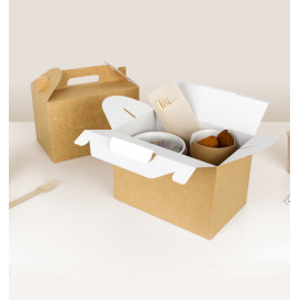 Caixa para Menu Kraft 225x145x150mm (25 Uds)