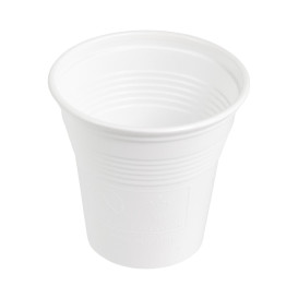 Copo de Plástico PS Branco 80 ml (50 Uds)