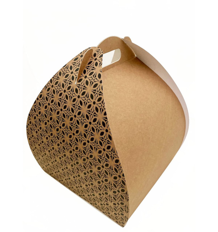 Caixa Borboleta de Bolos Altos Kraft 28x28x32cm (25 Uds) Caixa Borboleta de Bolos Altos Kraft 28x28x32cm (25 Uds)