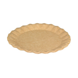 Prato de Cartão Kraft "Flower" Ø18cm 225g/m² (50 Uds)
