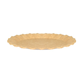 Prato de Cartão Kraft "Flower" Ø18cm 225g/m² (50 Uds)