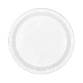 Prato de Cartão Redondo Branco Ø26cm 200g/m² (50 Uds)