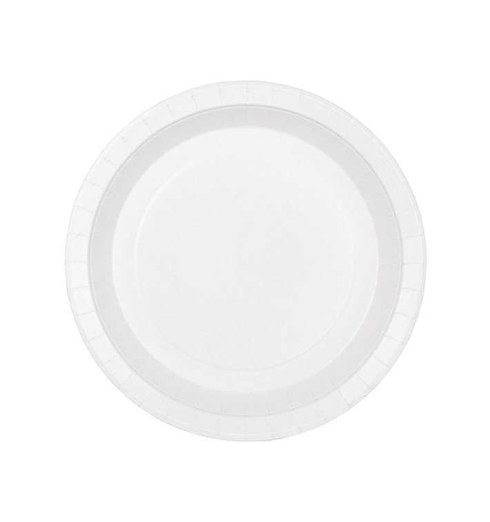 Prato de Cartão Redondo Anti-Gordura Branco Ø22cm 200g/m² (50 Uds) Prato de Cartão Redondo Anti-Gordura Branco Ø22cm 200g/m² (50 Uds)