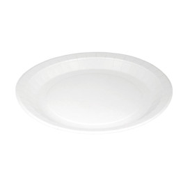 Prato de Cartão Redondo Anti-Gordura Branco Ø22cm 200g/m² (50 Uds)