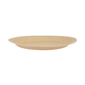 Prato de Cartão Redondo Anti-Gordura Kraft Ø22cm 195g/m² (450 Uds)