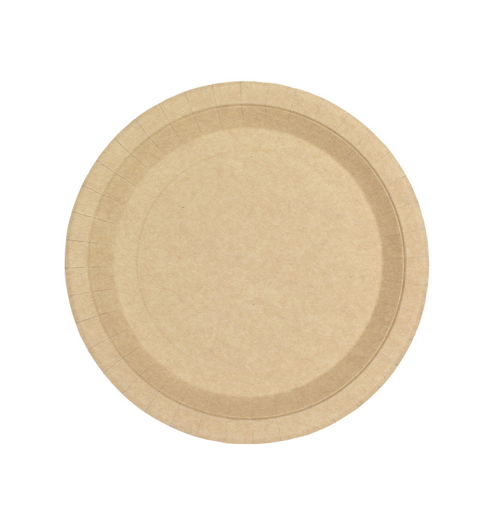 Prato de Cartão Redondo Anti-Gordura Kraft Ø22cm 245g/m² (350 Uds) Prato de Cartão Redondo Anti-Gordura Kraft Ø22cm 245g/m² (350 Uds)