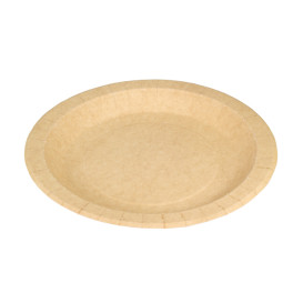 Prato de Cartão Redondo Anti-Gordura Kraft Ø18cm 245g/m² (50 Uds)