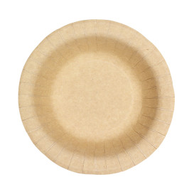 Prato Fundo de Cartão Anti-Gordura Kraft Ø19cm 245g/m² (50 Uds)