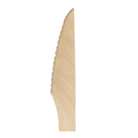 Faca em Madeira Descartável 16,5cm (25 Uds)