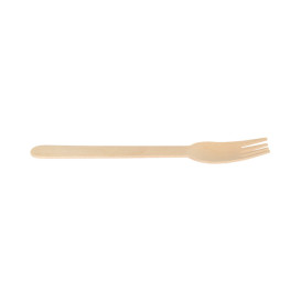 Garfo em Madeira Descartável 16cm (1.000 Uds)