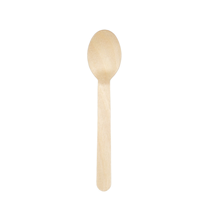 Colher em Madeira Descartável 16cm (25 Uds) Colher em Madeira Descartável 16cm (25 Uds)