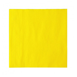 Guardanapos Papel Amarelo 2F Ponta-Ponta 33x33cm (50 Uds)