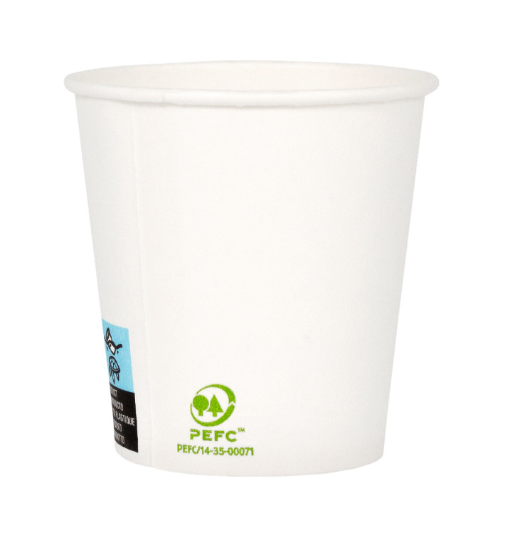Copo de Cartão 4 Oz/120 ml Branco Ø6,2cm (80 Uds) Copo de Cartão 4 Oz/120 ml Branco Ø6,2cm (80 Uds)
