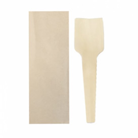 Colher de Madeira para Gelados Embalada 70mm (1.000 Uds)