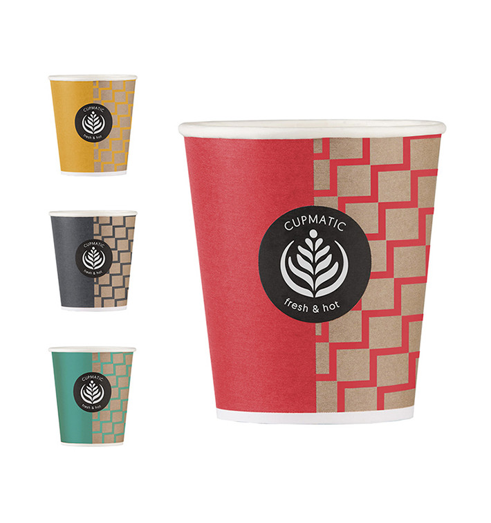 Copo de Cartão Cupmatic 9Oz/280ml Ø8,0cm (50 Uds) Copo de Cartão Cupmatic 9Oz/280ml Ø8,0cm (50 Uds)