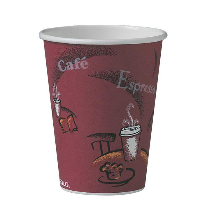 Copo de Cartão 12 Oz/360 ml "Bistro" Ø8,9cm (1000 Uds) Copo de Cartão 12 Oz/360 ml "Bistro" Ø8,9cm (1000 Uds)