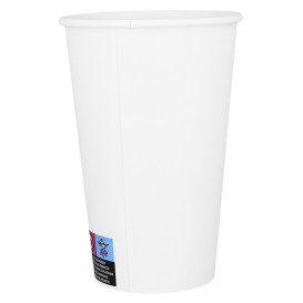 Copo de Cartão ECO 16 Oz/480ml Branco Ø9cm (50 Uds)