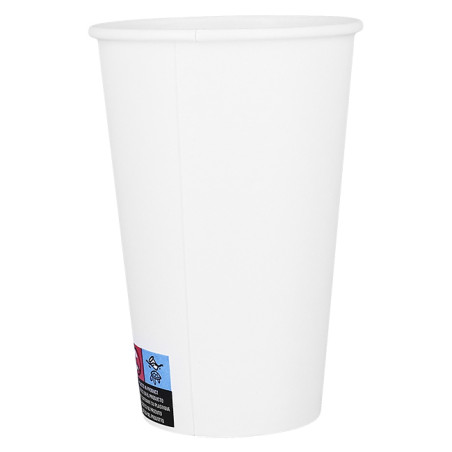 Copo de Cartão ECO 16 Oz/480ml Branco Ø9cm (50 Uds)