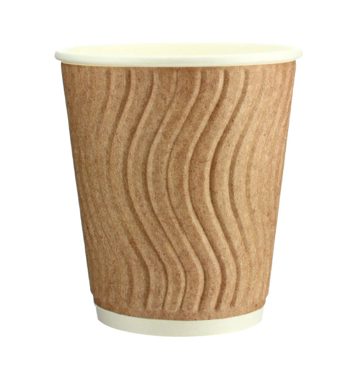 Copo de Cartão 9Oz/210 ml Rizado en Kraft Ø8cm (30 Uds) Copo de Cartão 9Oz/210 ml Rizado en Kraft Ø8cm (30 Uds)