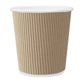 Copo de Cartão 4Oz/120ml Rizado en Kraft Ø6,2cm (50 Uds)