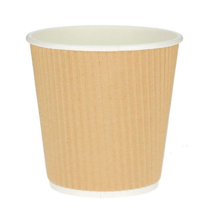 Copo de Cartão 4Oz/120ml Rizado en Kraft Ø6,2cm (50 Uds) Copo de Cartão 4Oz/120ml Rizado en Kraft Ø6,2cm (50 Uds)