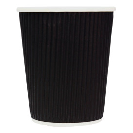 Copo de Cartão 8Oz/250ml Rizado Preto Ø8cm (500 Uds)