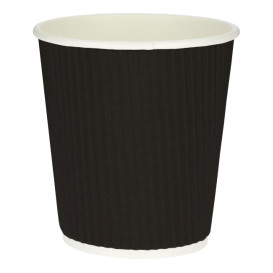 Copo de Cartão 8Oz/250ml Rizado Preto Ø8cm (500 Uds)
