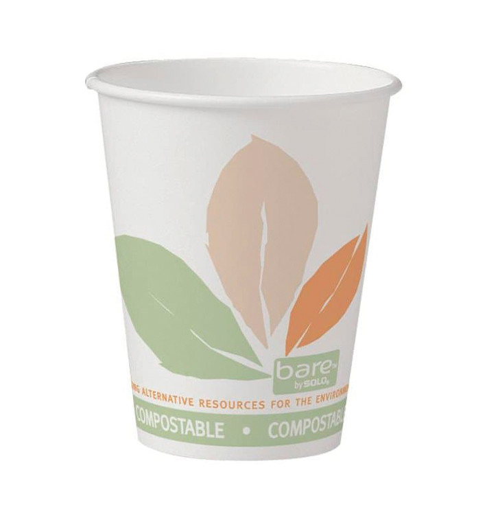 Copo de Cartão PLA Bare 8 Oz/240ml Ø8,0cm (50 Uds) Copo de Cartão PLA Bare 8 Oz/240ml Ø8,0cm (50 Uds)