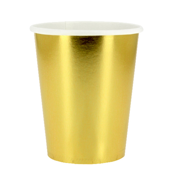Copos de Cartão 9Oz/240 ml Ouro "Party" (10 Uds) Copos de Cartão 9Oz/240 ml Ouro "Party" (10 Uds)