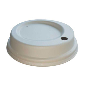 Tampa com Furo de Fibra Moldada Branco Ø9cm (1.200 Uds)