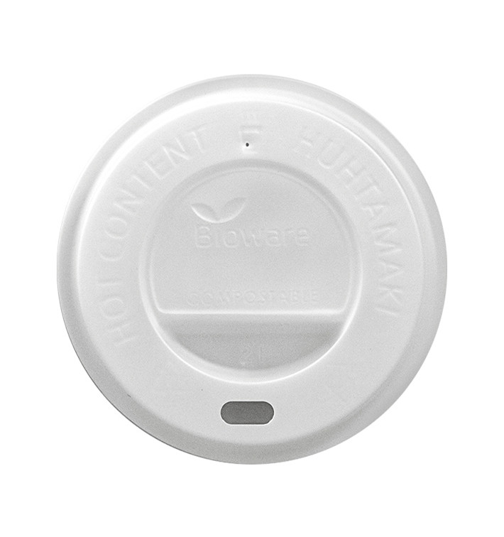 Tampa em CPLA para Copo 8Oz/9Oz/12Oz Ø8,0cm (100 Uds) Tampa em CPLA para Copo 8Oz/9Oz/12Oz Ø8,0cm (100 Uds)